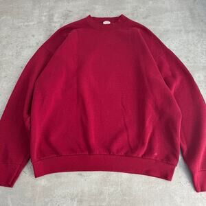Vintage Blank Maroon Crewneck Sweatshirt Made in USA Mens Size XL